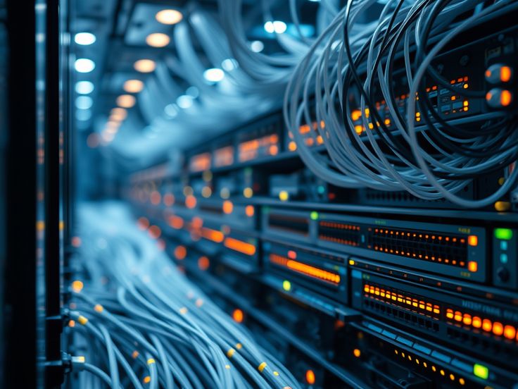 Network rack cabling for internet management setup